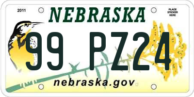 NE license plate 99PZ24