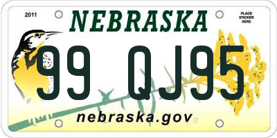 NE license plate 99QJ95