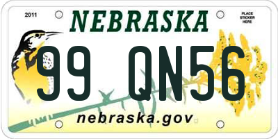 NE license plate 99QN56