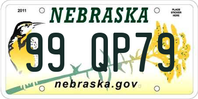 NE license plate 99QP79