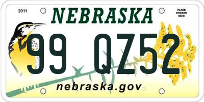 NE license plate 99QZ52