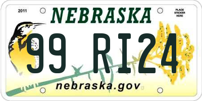 NE license plate 99RI24