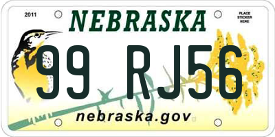 NE license plate 99RJ56