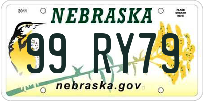 NE license plate 99RY79