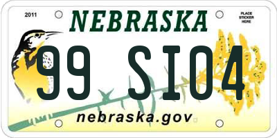 NE license plate 99SI04