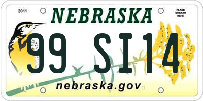 NE license plate 99SI14