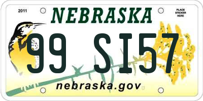 NE license plate 99SI57