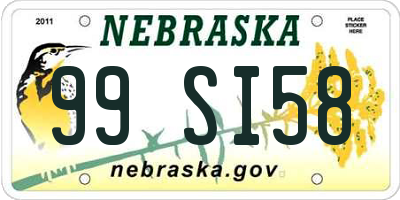 NE license plate 99SI58