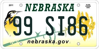 NE license plate 99SI86