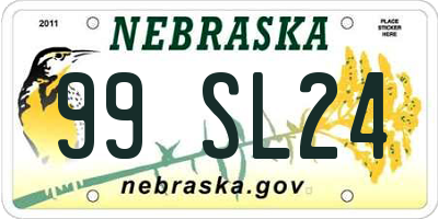 NE license plate 99SL24