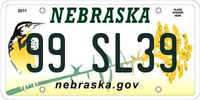 NE license plate 99SL39