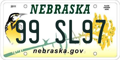 NE license plate 99SL97