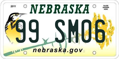 NE license plate 99SM06