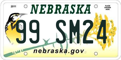 NE license plate 99SM24