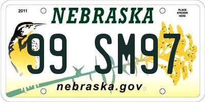 NE license plate 99SM97