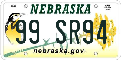 NE license plate 99SR94