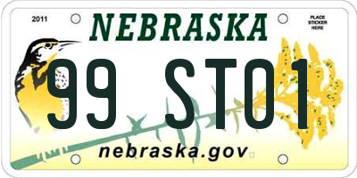 NE license plate 99ST01