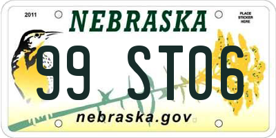 NE license plate 99ST06