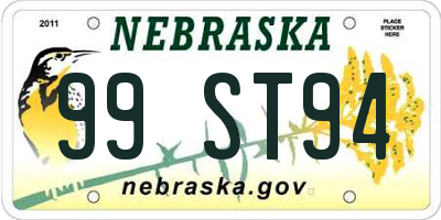 NE license plate 99ST94