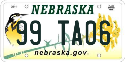 NE license plate 99TA06