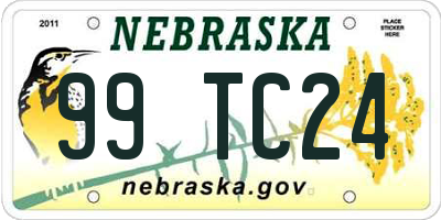 NE license plate 99TC24