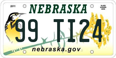 NE license plate 99TI24