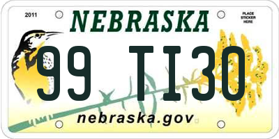 NE license plate 99TI30