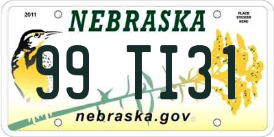 NE license plate 99TI31