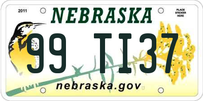 NE license plate 99TI37