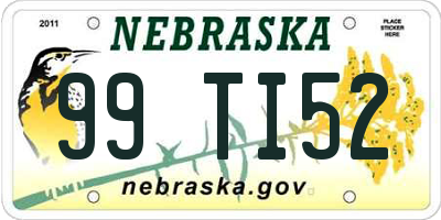 NE license plate 99TI52