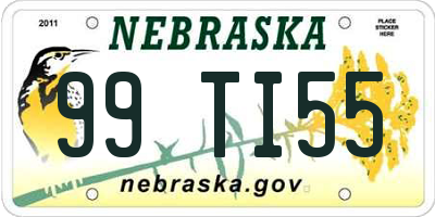 NE license plate 99TI55