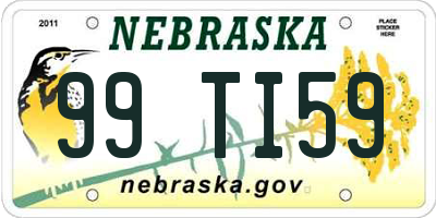 NE license plate 99TI59