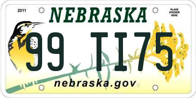 NE license plate 99TI75