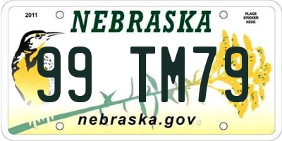 NE license plate 99TM79