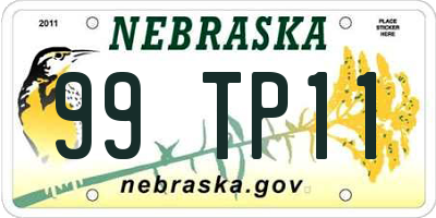 NE license plate 99TP11