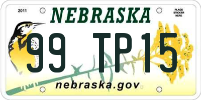 NE license plate 99TP15