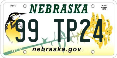 NE license plate 99TP24