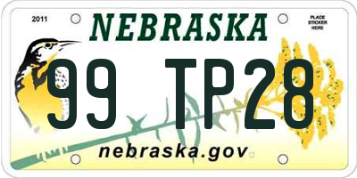 NE license plate 99TP28