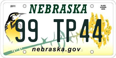 NE license plate 99TP44