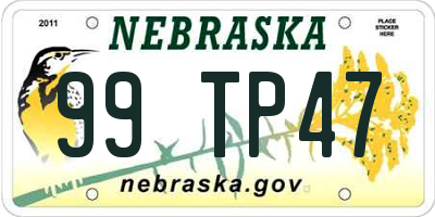 NE license plate 99TP47