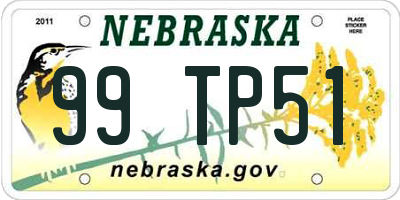 NE license plate 99TP51