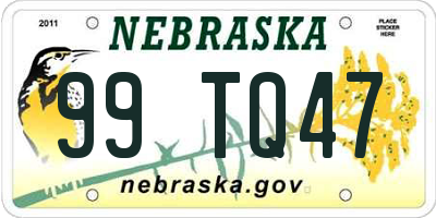 NE license plate 99TQ47