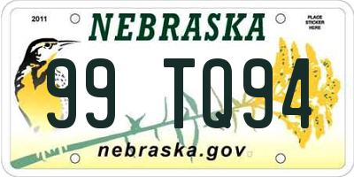 NE license plate 99TQ94