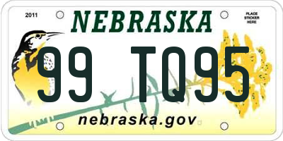 NE license plate 99TQ95