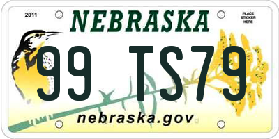 NE license plate 99TS79