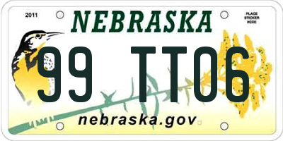 NE license plate 99TT06