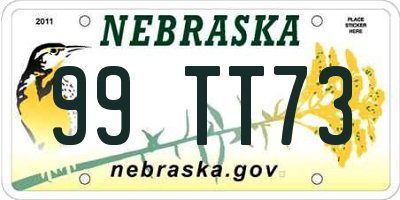 NE license plate 99TT73