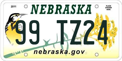 NE license plate 99TZ24