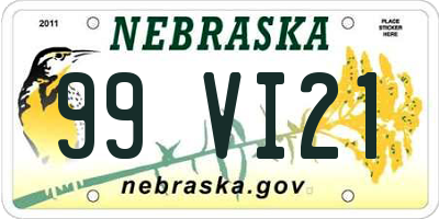 NE license plate 99VI21