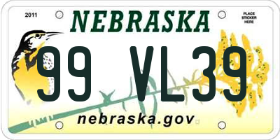 NE license plate 99VL39